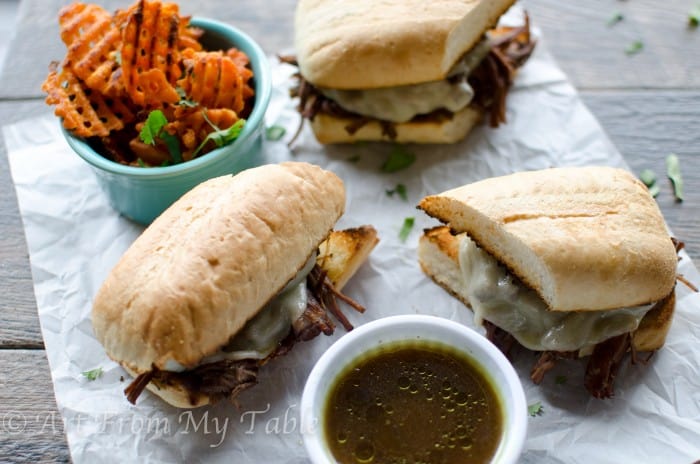 slow cooker french dip sandwiches