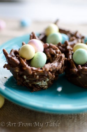 Birds Nest Dessert (No Bake) For Easter