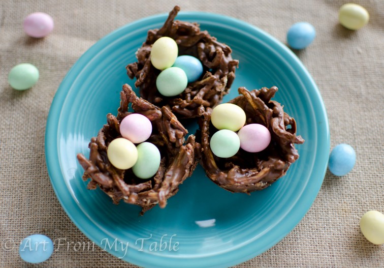 Bird's Nest Easter Treats {No Bake} Art From My Table