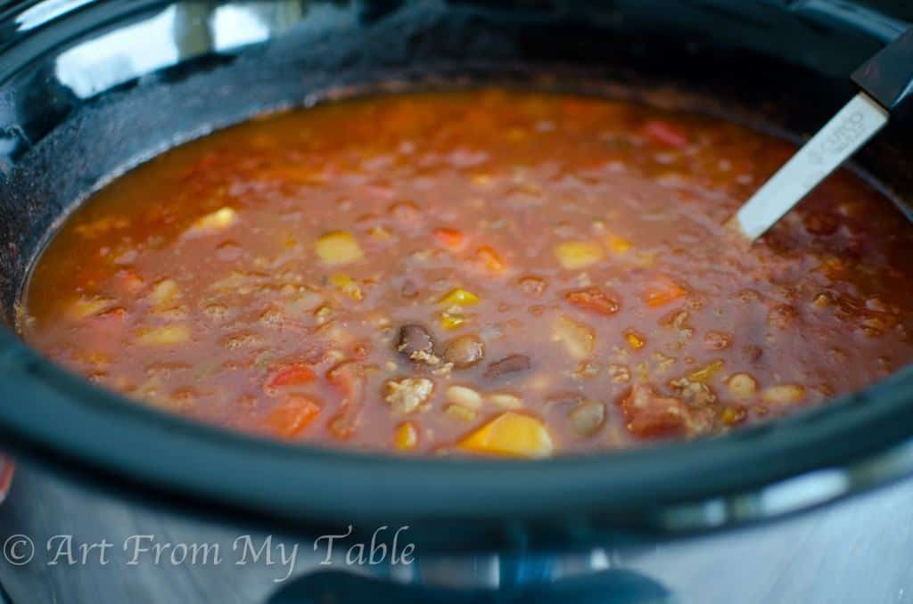 21 day fix slow cooker turkey chili