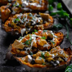 enchilada stuffed sweet potatoes