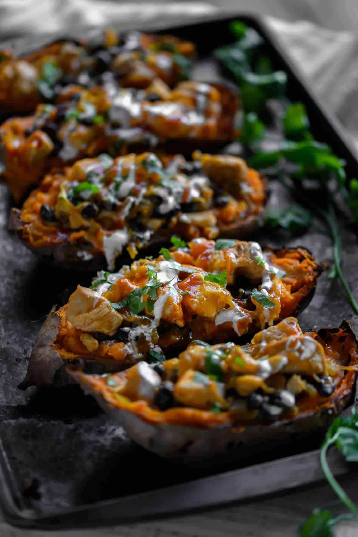 Enchilada Stuffed Sweet Potatoes