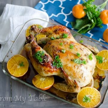 easy roasted chicken with orange glaze