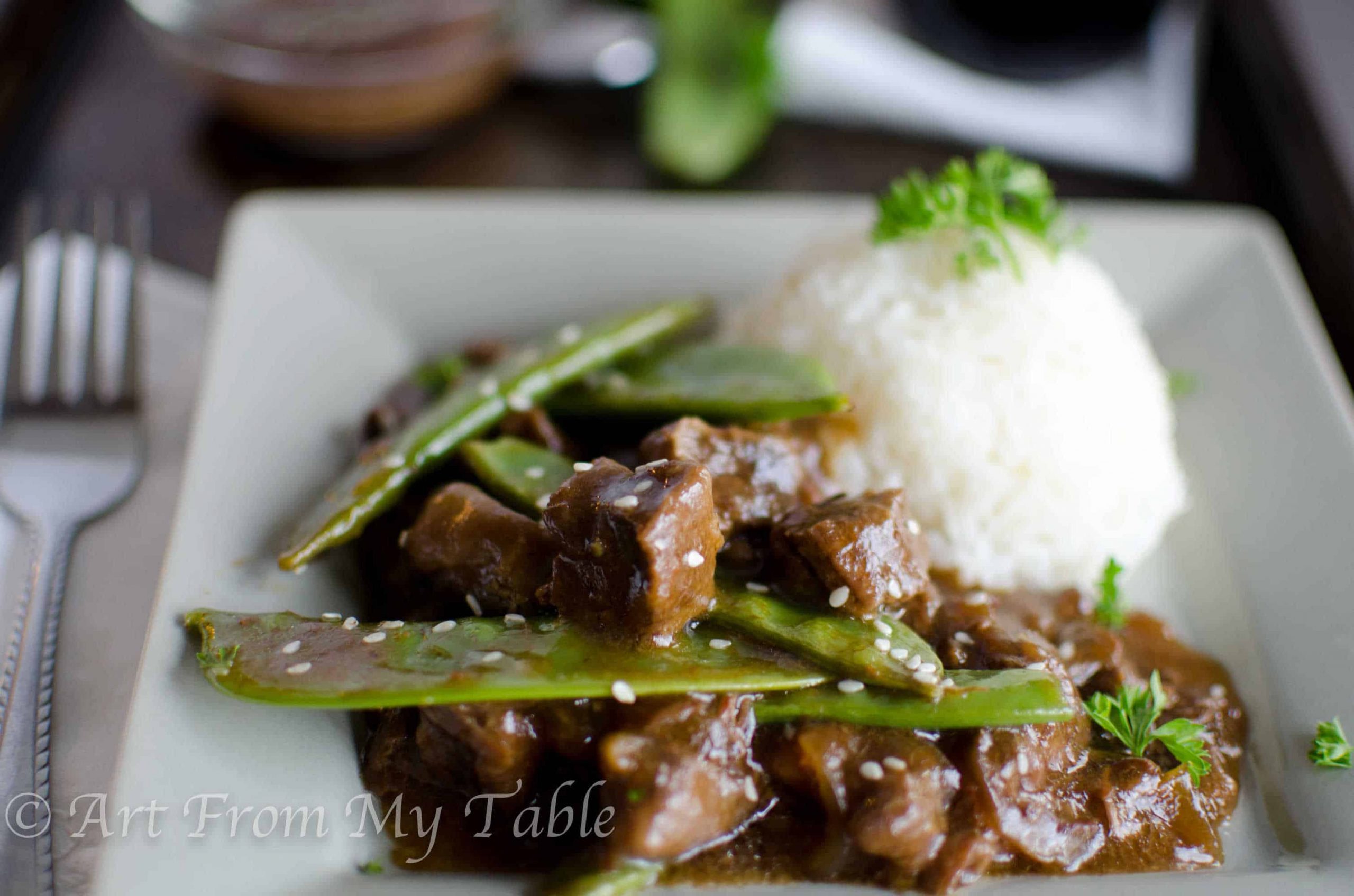 Slow Cooker Beef with Pea Pods