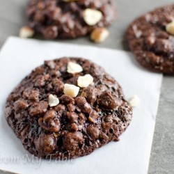 chocolate hazelnut drop cookies
