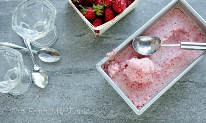 No Churn Dairy Free Strawberry Banana Ice Cream