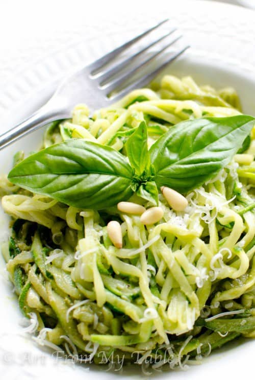spiralized zucchini noodles