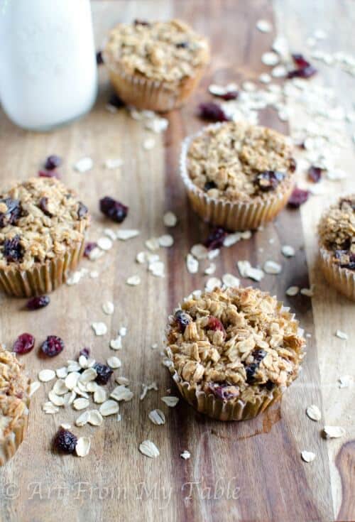 Make Ahead Cranberry Baked Oatmeal Cups