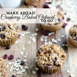 make ahead cranberry baked oatmeal cups