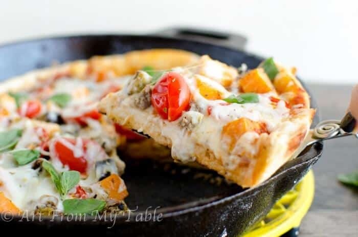 rustic harvest vegetable pizza