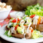 skinny chicken stuffed sweet potatoes