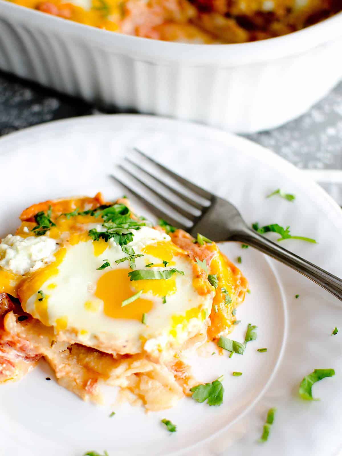 cheesy baked eggs in tomato cream sauce