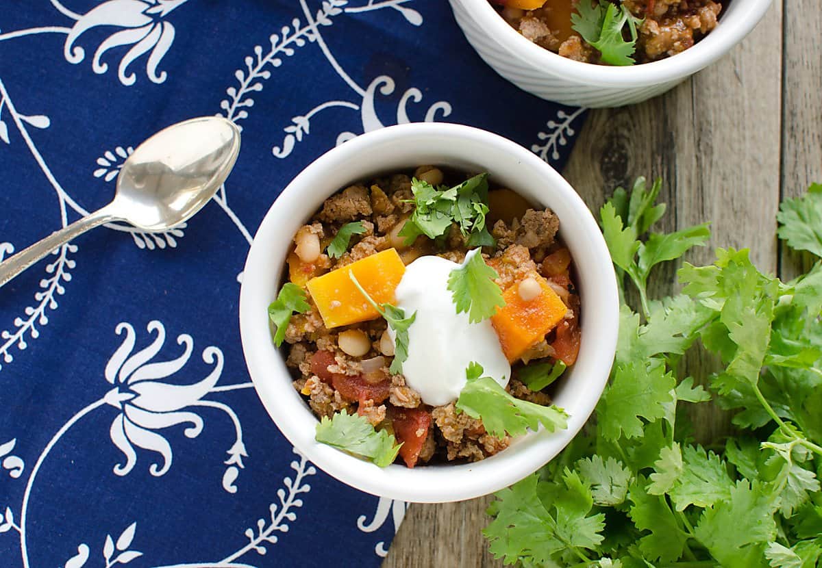 Instant Pot Turkey Chili {with butternut squash}