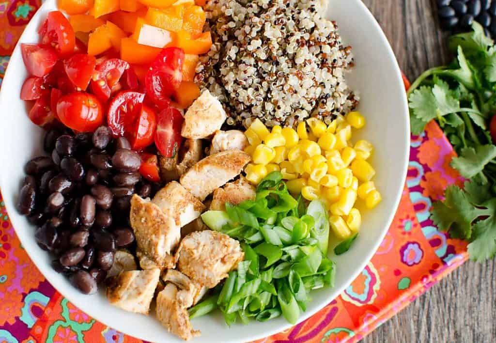 Quinoa Burrito Bowls Recipe with chickenbetter than take out