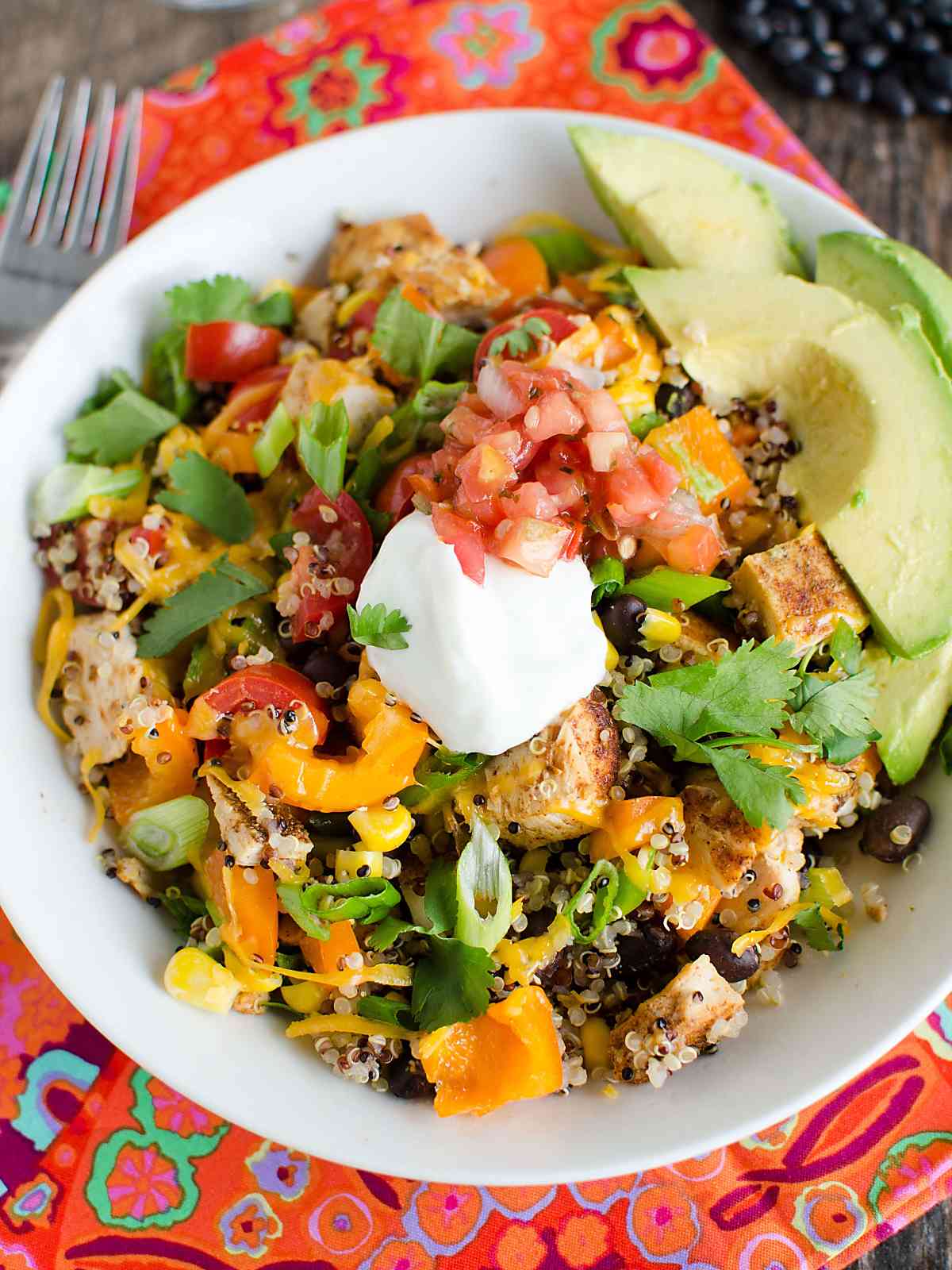 Quinoa Burrito Bowls with chicken~better than take out