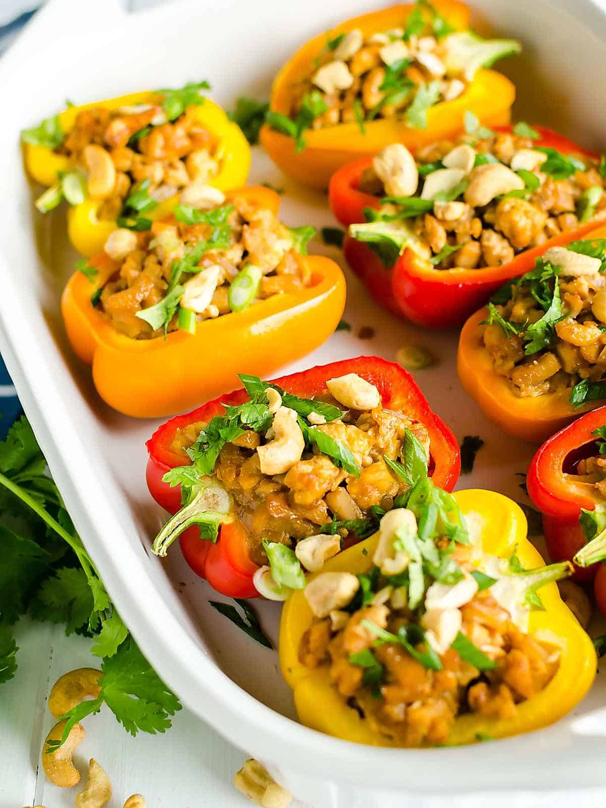 Asian Chicken Stuffed Peppers