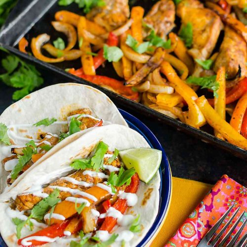 Sheet Pan Chicken Fajitas Art From My Table