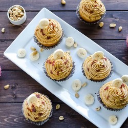 elvis peanut butter cupcakes