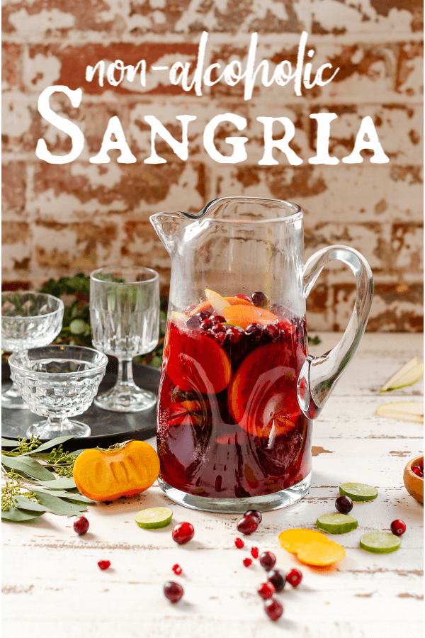 Dry January? Sober October? Or just because! This Non-Alcoholic Sangria Mocktail is what to drink when you're not drinking. Infused with delicious fruit and topped off with Kombucha, you're actually doing something good for yourself! #artfrommytable #mocktails #nonacoholicdrinks via @artfrommytable