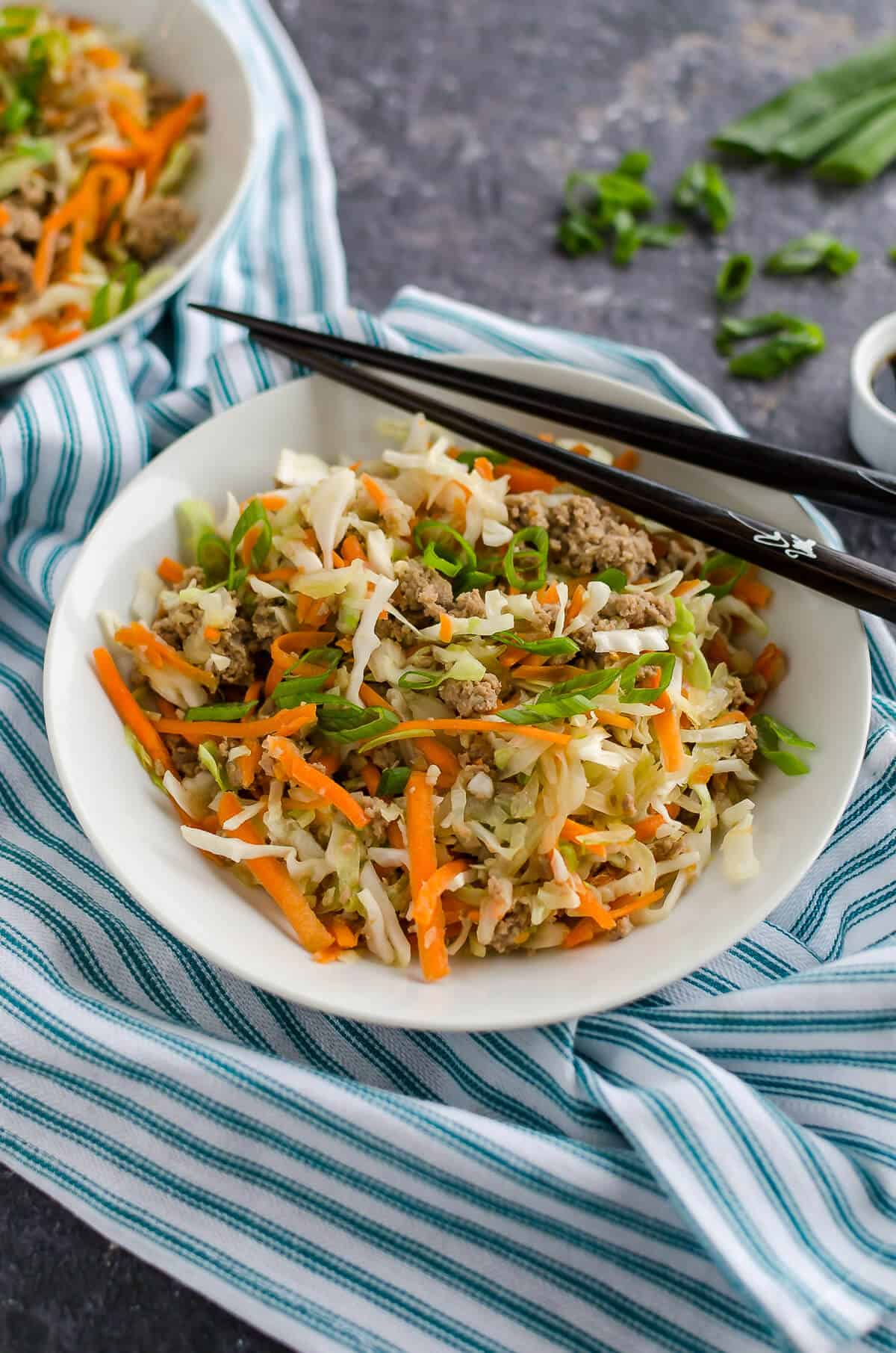 Egg Roll In A Bowl With Ground Turkey - Art From My Table