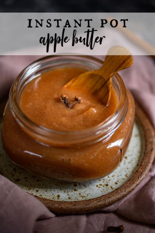 This simple recipe for homemade apple butter is absolutely delicious! All the best flavors of fall wrapped up in a smooth, creamy spread that's great on just about anything. All the sweetness comes straight from the apples, not added sugar. The instant pot strikes again here, cutting down a typically long cooking process into just an hour! Read on to see how to make apple butter. via @artfrommytable