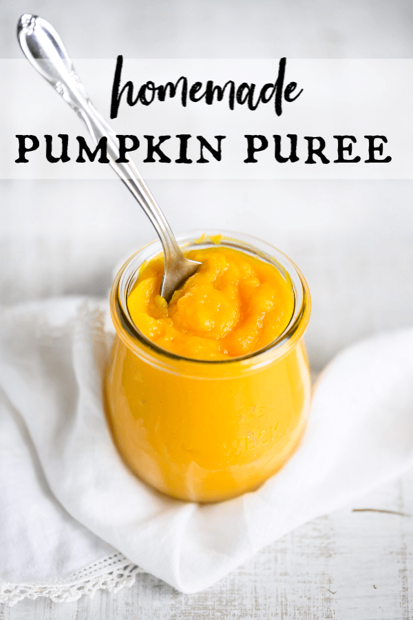 Making Homemade Pumpkin Puree is easier than you think. Fresh roasted pumpkin will give your favorite pumpkin recipes the ultimate flavor and texture! From creamy pumpkin soups and sauces to moist bread and muffins and of course pumpkin pie, you won't regret it, and will probably never buy canned again. It's also much healthier when made from scratch. There's no preservatives or questions of what's in it. Storing and Freezing instructions included. #howtomakepumpkinpuree #homemade #pumpkinpuree via @artfrommytable