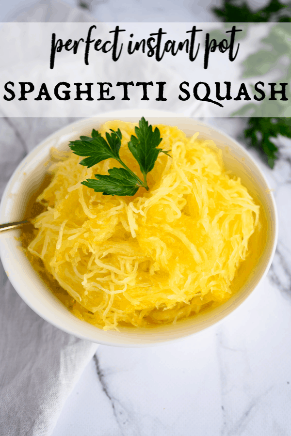 You've never had more tender and flavorful spaghetti squash than in the Instant Pot. It's hands down the easiest way to cook it. Cutting it is effortless! Find out how to cook it and ways to serve it. #instantpot #spaghettisquash #pressurecooker via @artfrommytable