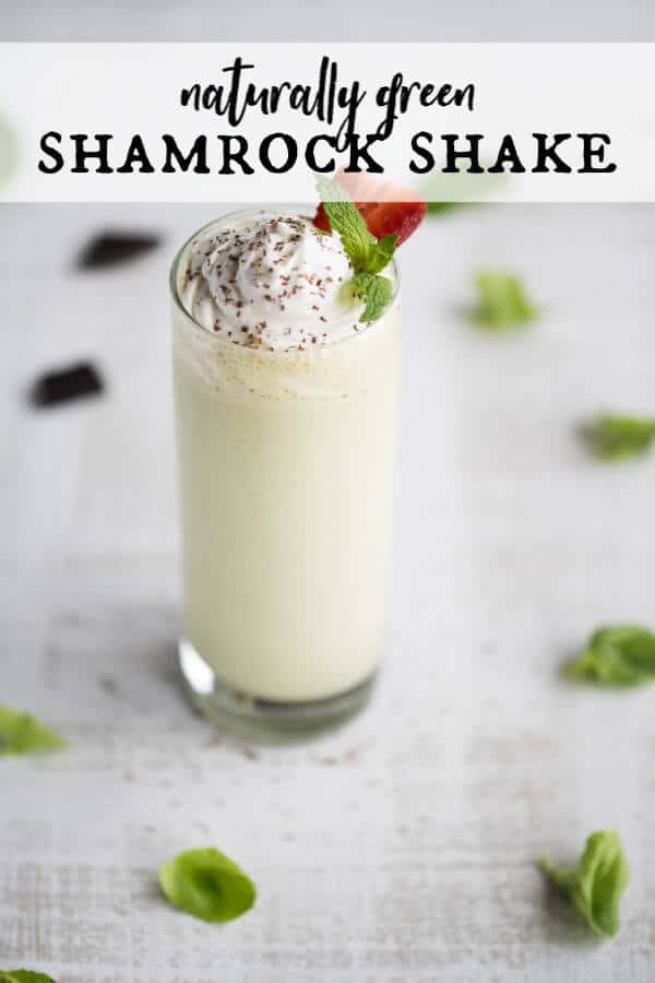 Cool, Creamy, Minty, Refreshing! This homemade shamrock shake recipe is naturally green, and has only 3 ingredients and no preservatives! You're 5 minutes away from a delicious St. Patricks Day treat! via @artfrommytable