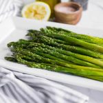 platter of asparagus