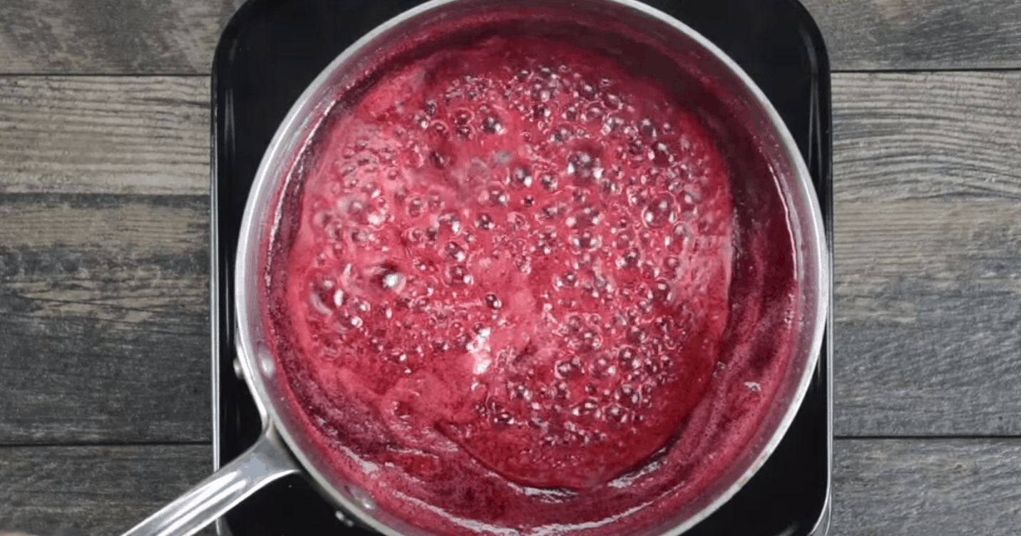 Strained Cranberry Sauce boiling