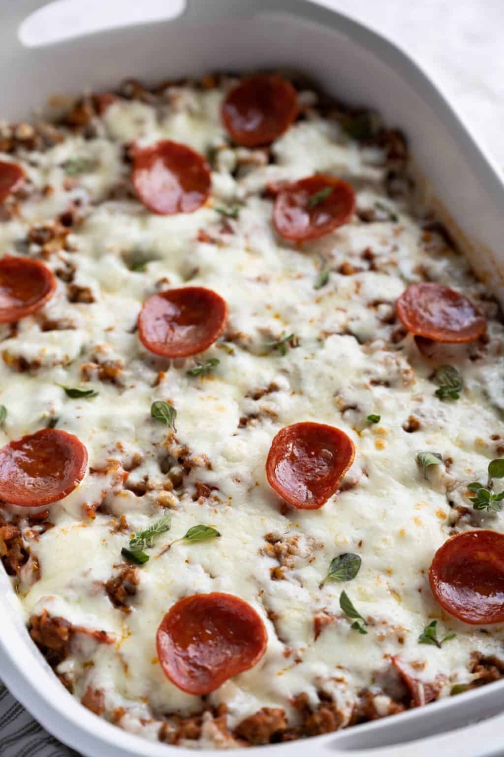 Easy Keto Low Carb Pizza Casserole Art From My Table