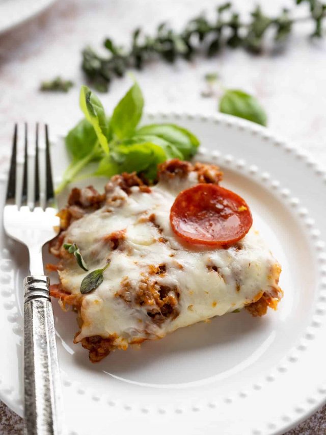 KETO LOW CARB PIZZA CASSEROLE