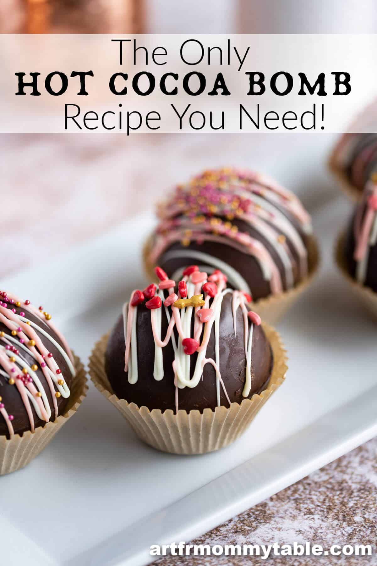 Learn how to make these adorable confections yourself with my ultimate guide! They are so impressive from first glance to the explosion in the mug. They make wonderful gifts for all the winter holidays. #hotcocoabombs #valentinesday via @artfrommytable