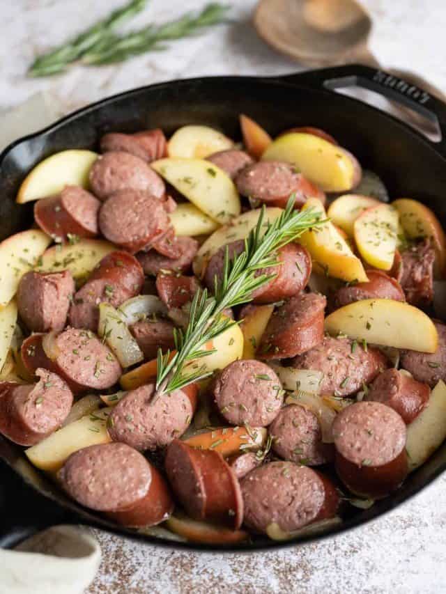 KIELBASA SKILLET WITH APPLES AND ONIONS STORY