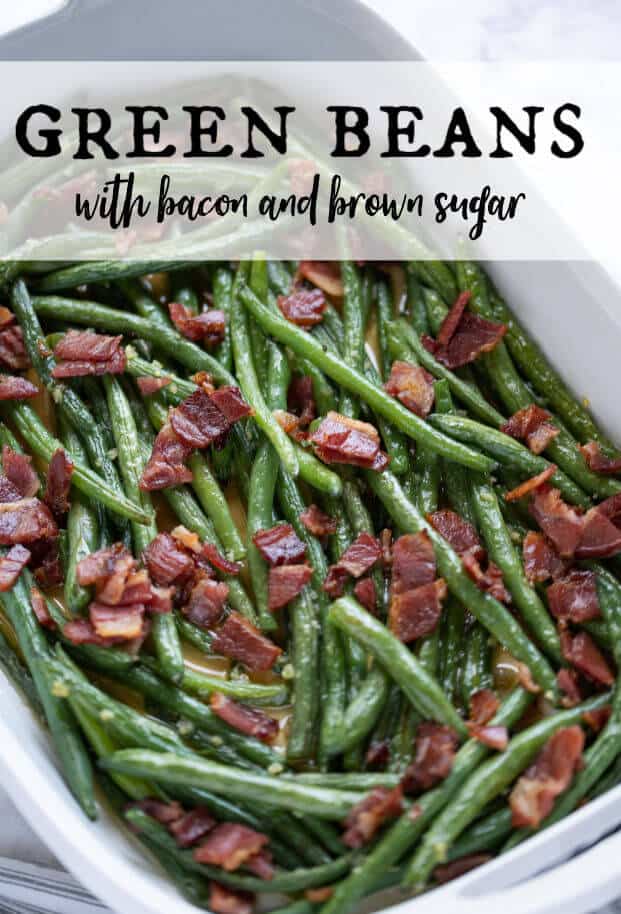 Fresh green beans combined with a tangy garlic-butter sauce and topped with crisp bacon makes this Arkansas Green Beans recipe an unforgettable side dish! via @artfrommytable