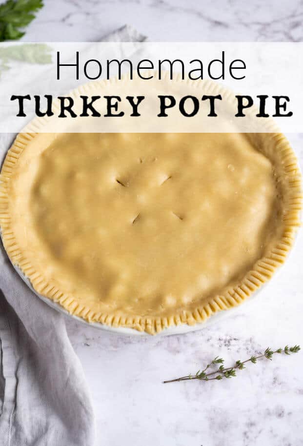 Turkey Pot pie before baking via @artfrommytable