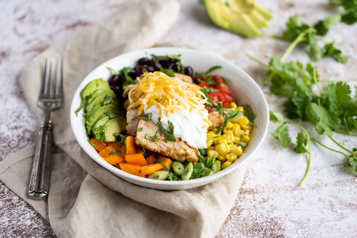 Chicken Burrito Bowls With QuinoaArt From My Table