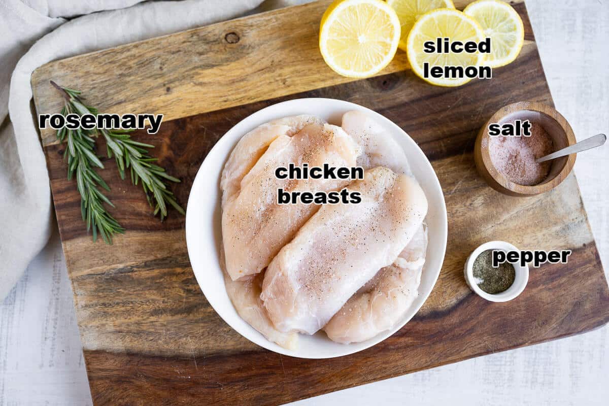 ingredients to make chicken the sous vide method.