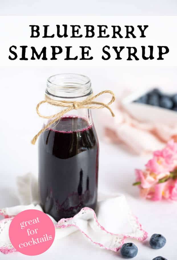 Blueberry Simple Syrup is a great way to sweeten lemonade, cocktails or mocktails while adding some flavor and zing to them. It's quick and easy to make via @artfrommytable