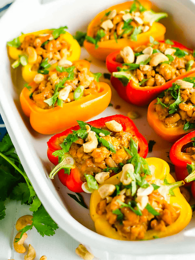 Asian Chicken Stuffed Peppers Story