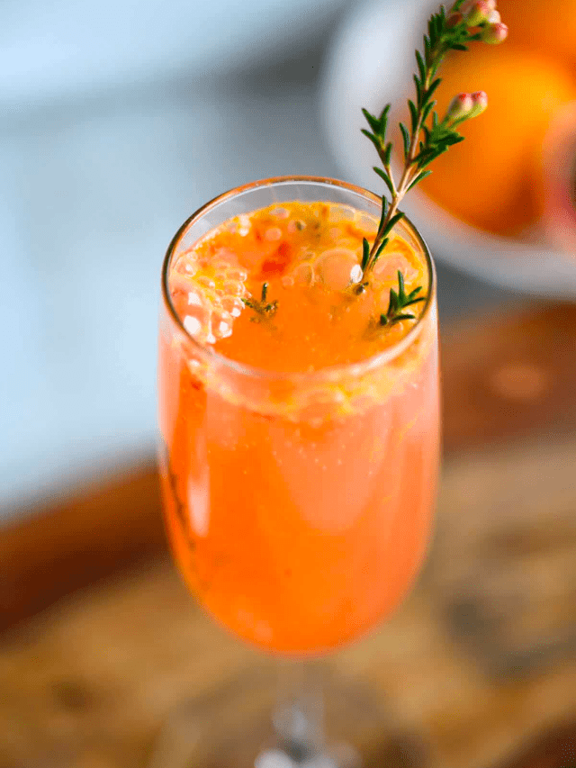 Celebratory Blood Orange Mimosa Mocktail Story