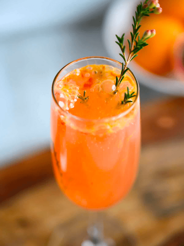 Celebratory Blood Orange Mimosa Mocktail Story Cover Image