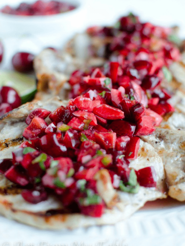 Grilled Pork Chops with Cherry Salsa Story Cover Image