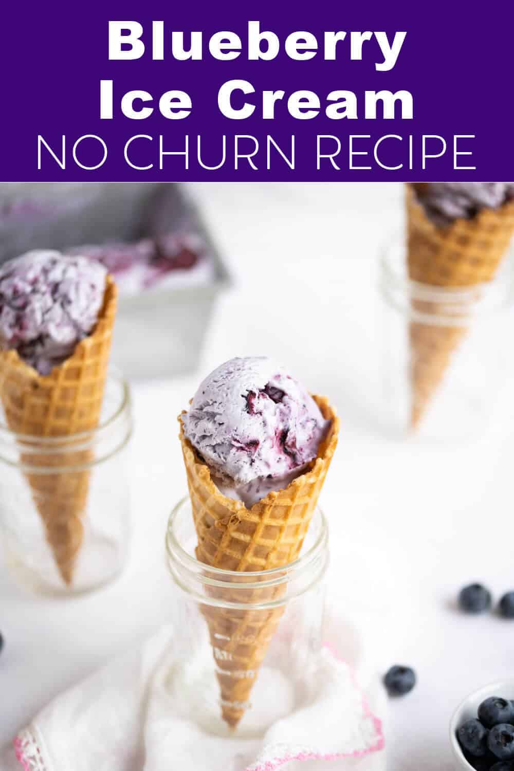 Loaded with a perfect confection of plump, juicy blueberries, this quick and easy no-churn ice cream with blueberries dessert is irresistible. Welcome summertime with a scoop or two of homemade blueberry ice cream. via @artfrommytable