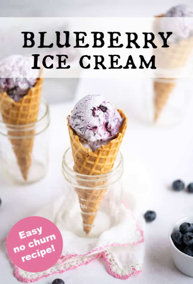 Loaded with a perfect confection of plump, juicy blueberries, this quick and easy no-churn ice cream with blueberries dessert is irresistible. Welcome summertime with a scoop or two of homemade blueberry ice cream. via @artfrommytable