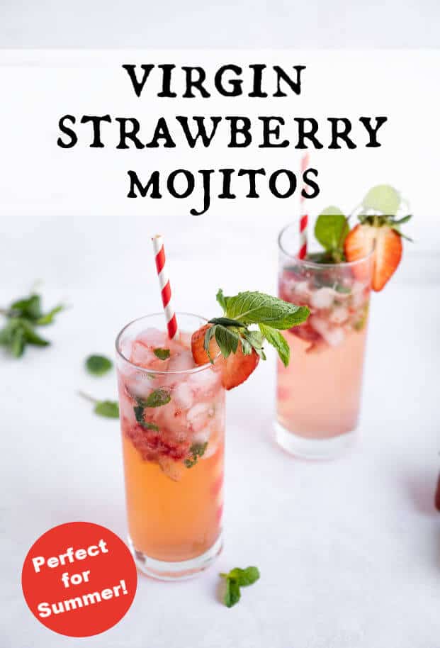 Get carried away with the light flavors of the summer and try Virgin Strawberry Mojitos. My recipe is slightly sweet, fizzy, and refreshingly light. via @artfrommytable
