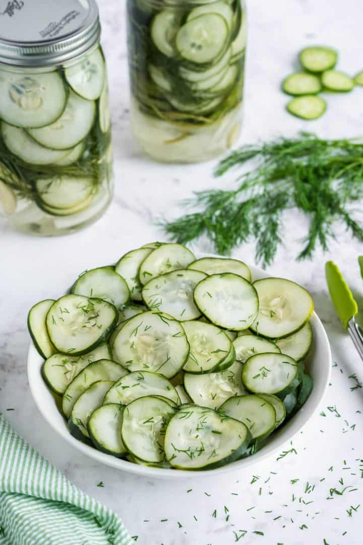 Overnight Refrigerator pickles Art From My Table