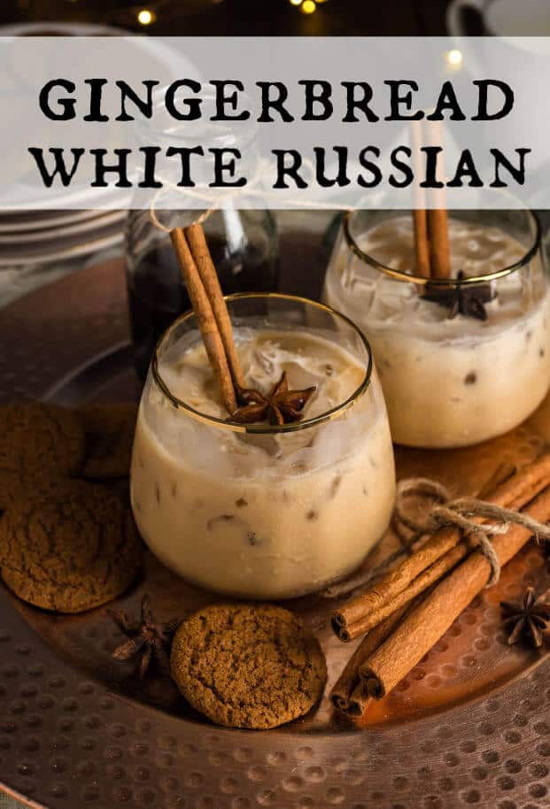 Get in the holiday spirit with this Gingerbread White Russian Mocktail with robust, freshly brewed coffee, a layer of thick cream, and a gingerbread syrup flavored with warm spices, like cinnamon and fresh ginger.  via @artfrommytable